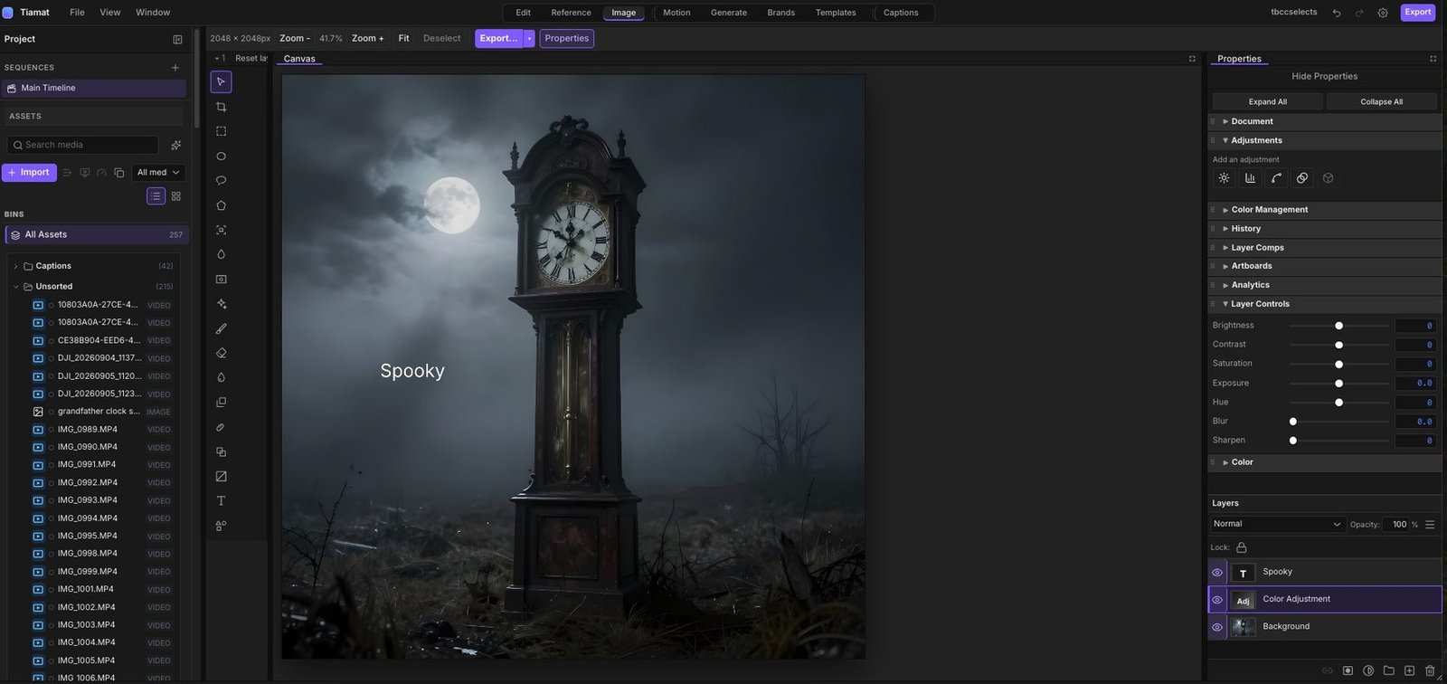 Tiamat &middot; Image: The image editor